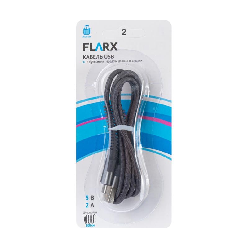 Кабель USB, FLARX, 100 см, в ассортименте