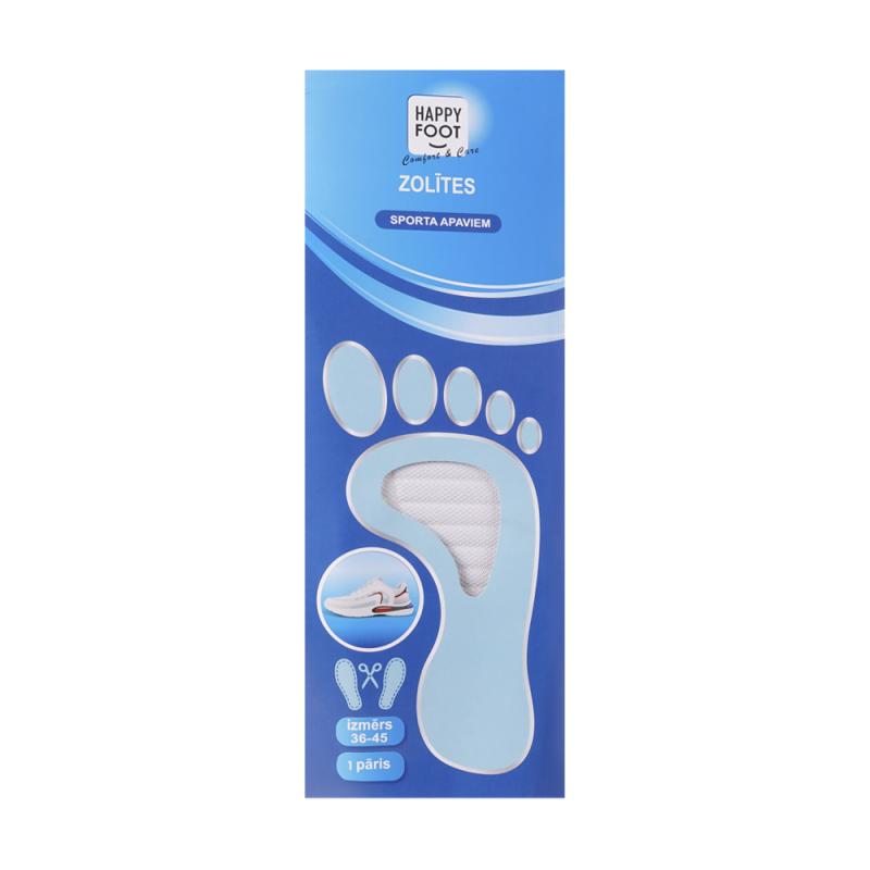 Стельки для спортивной обуви, Happy Foot, 1 пара, в ассортименте
