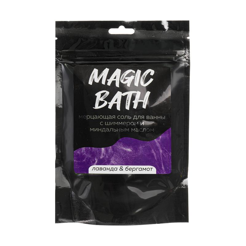 Мерцающая соль для ванны с шиммером и миндальным маслом, Magic Bath, 250 г, в ассортименте