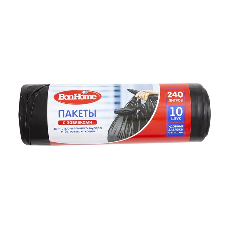 Пакеты для строительного мусора, BonHome, 240 л