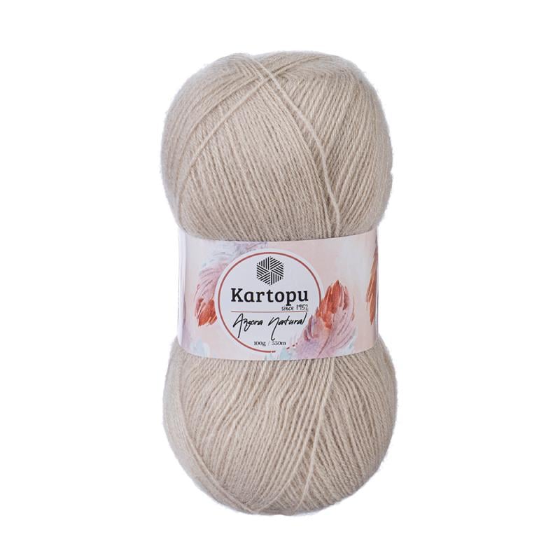 Пряжа для ручного вязания "Angora Natural", Kartopu, 100 г, 550 м, в ассортименте