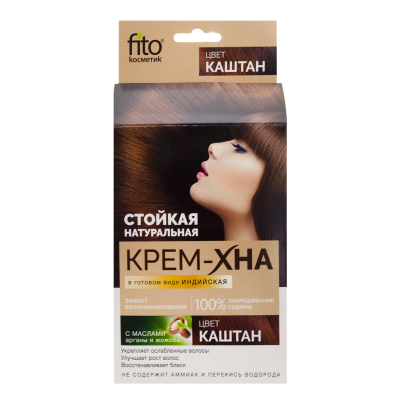 Стойкая крем-хна для волос "Народные рецепты", Fito cosmetic, 50 мл, в ассортименте