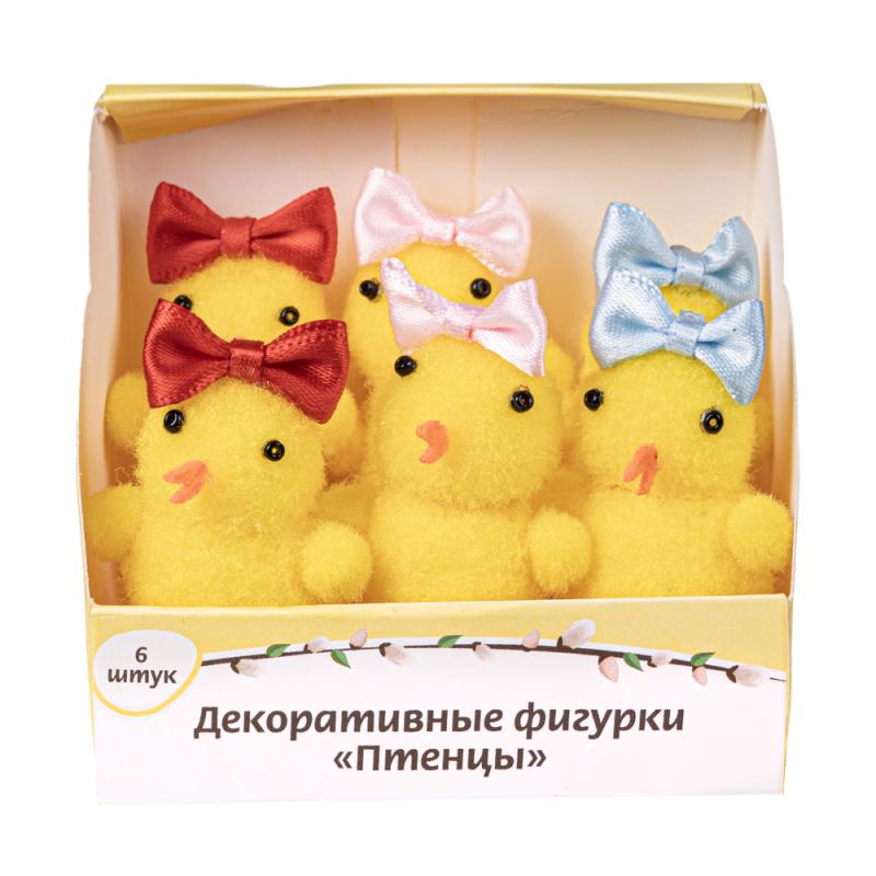 Декоративные фигурки "Птенцы", Товары к Пасхе, 6 шт., в ассортименте