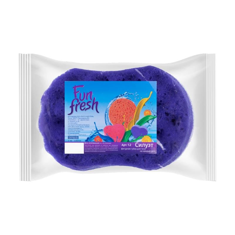 Губка для тела фигурная "Fun Fresh", в ассортименте