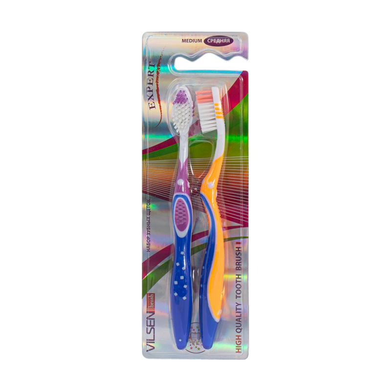 Зубная щётка "EXPERT", Vilsen Brush, 2 шт., в ассортименте