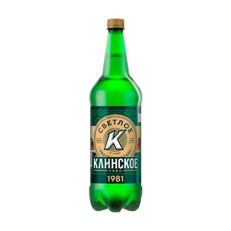 Пиво светлое, Клинское, 4,7%, 0,9 л