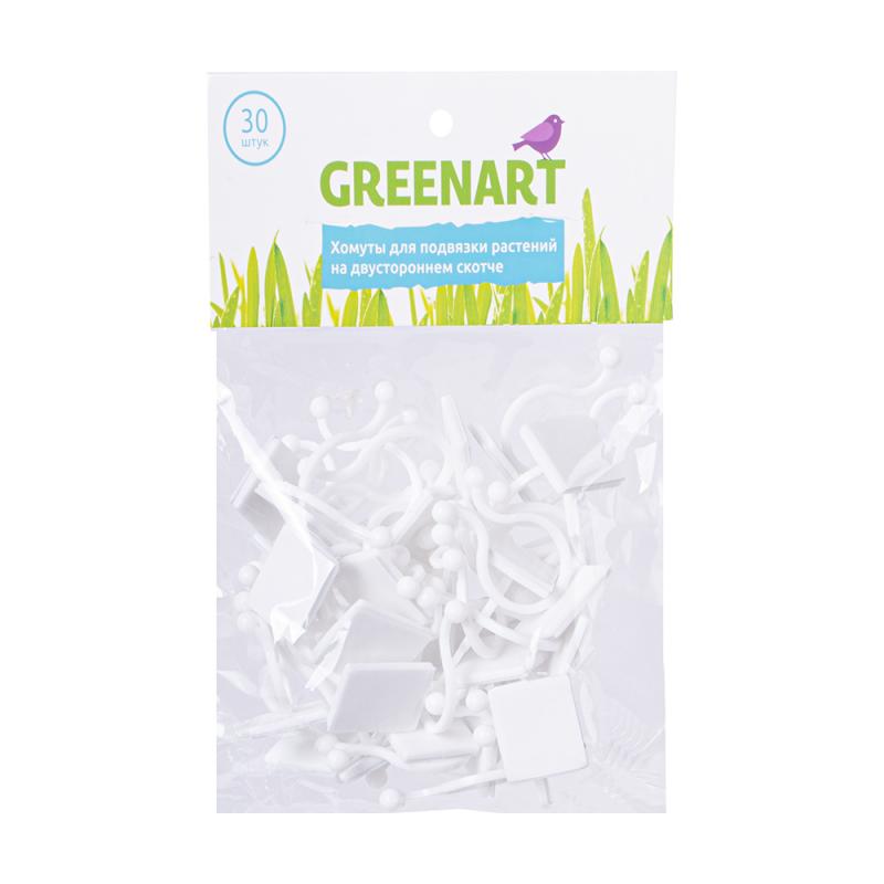 Хомуты для подвязки растений на двустороннем скотче, GreenArt, 30 шт., в ассортименте