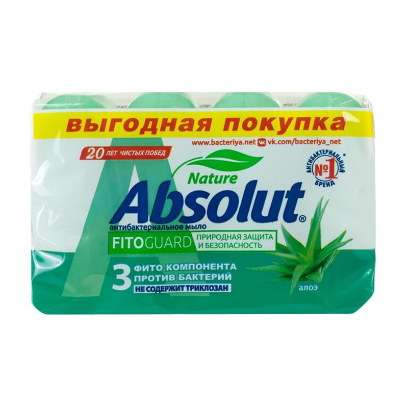 Мыло антибактериальное, Absolut, 300 г (4х75 г), в ассортименте