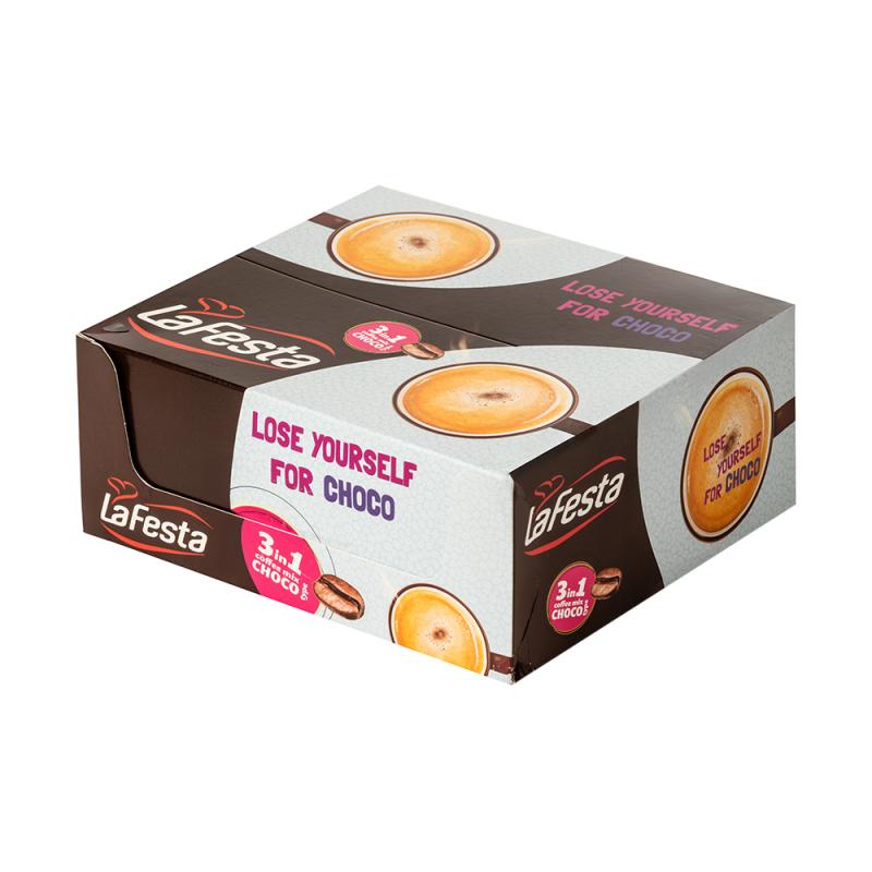 Растворимый кофейный напиток La Festa, 3в1, Choco, 24x12,5 г