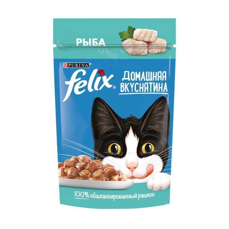 Влажный корм, Felix, рыба, 75 г