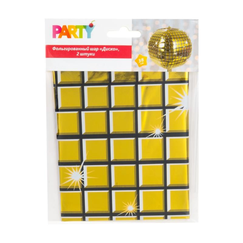 Фольгированный шар "Диско", Party, 2 шт., в ассортименте