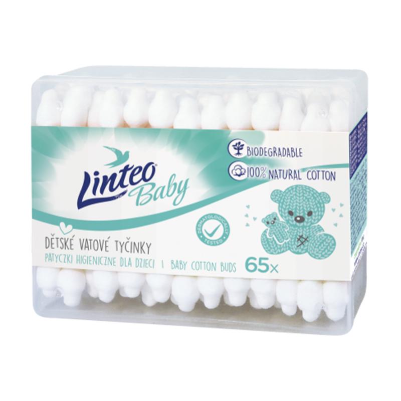 Детские ватные палочки Linteo Baby, 65 шт.