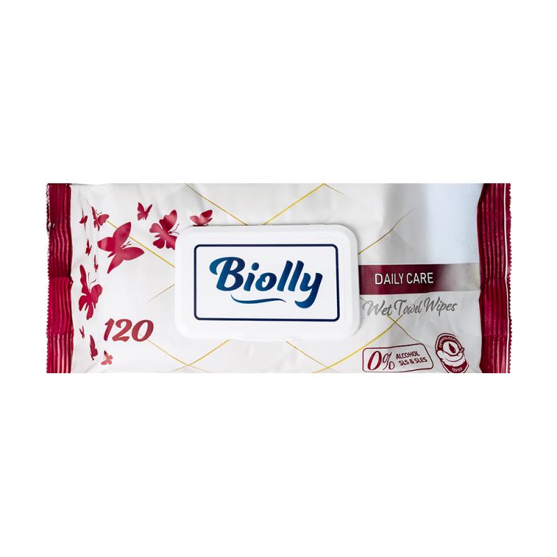 Влажные салфетки Biolly, 120 шт.