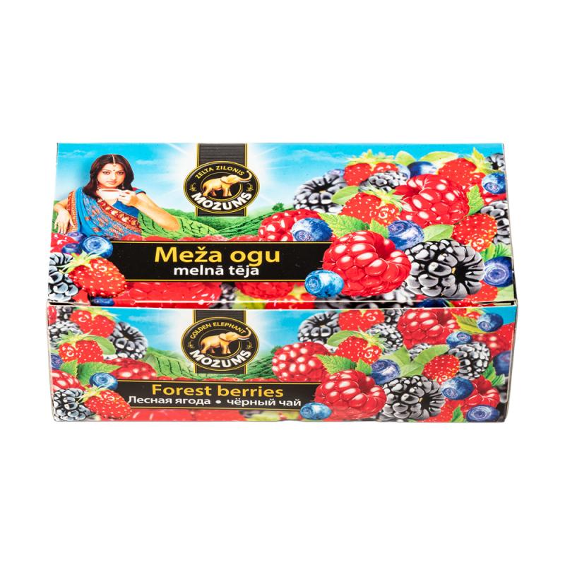 Чай "Možums" чёрный со вкусом клубники, 20*1, 5г
