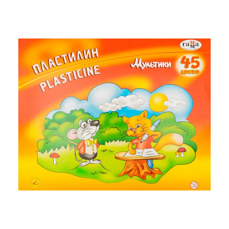 Пластилин "Мультики", Гамма, 45 цветов