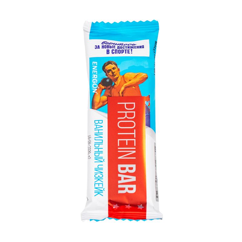 Протеиновый батончик "Protein Bar", ENERGON, ванильный чизкейк, 60 г