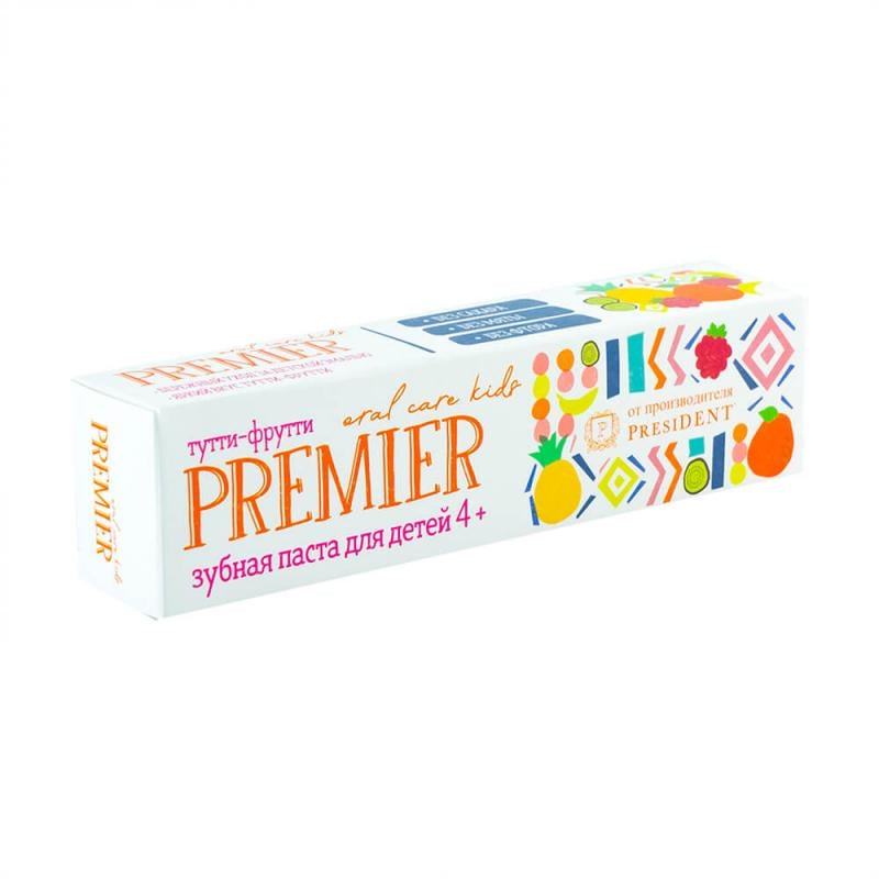 Зубная паста для детей "PREMIER", President, 50 г, в ассортименте