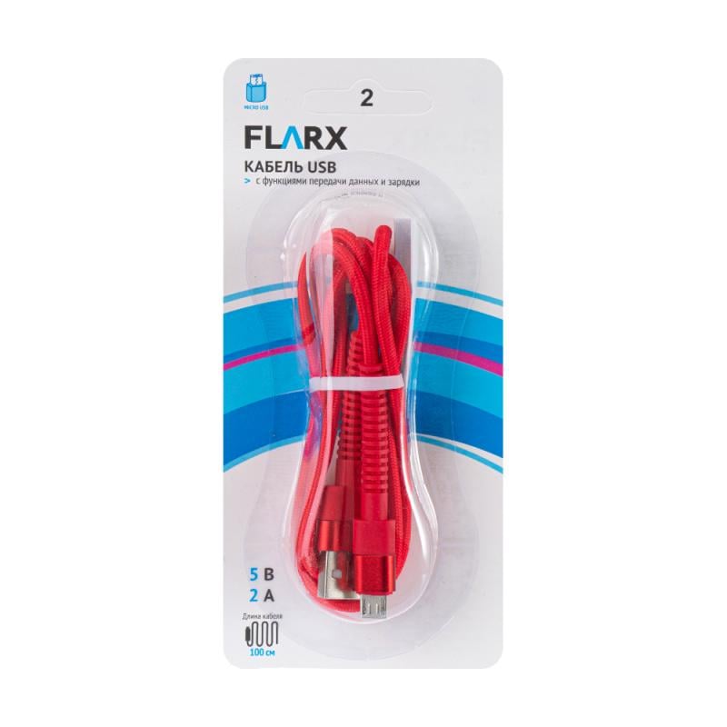 Кабель USB, FLARX, 100 см, в ассортименте