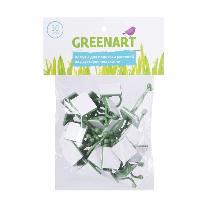 Хомуты для подвязки растений на двустороннем скотче, GreenArt, 30 шт., в ассортименте