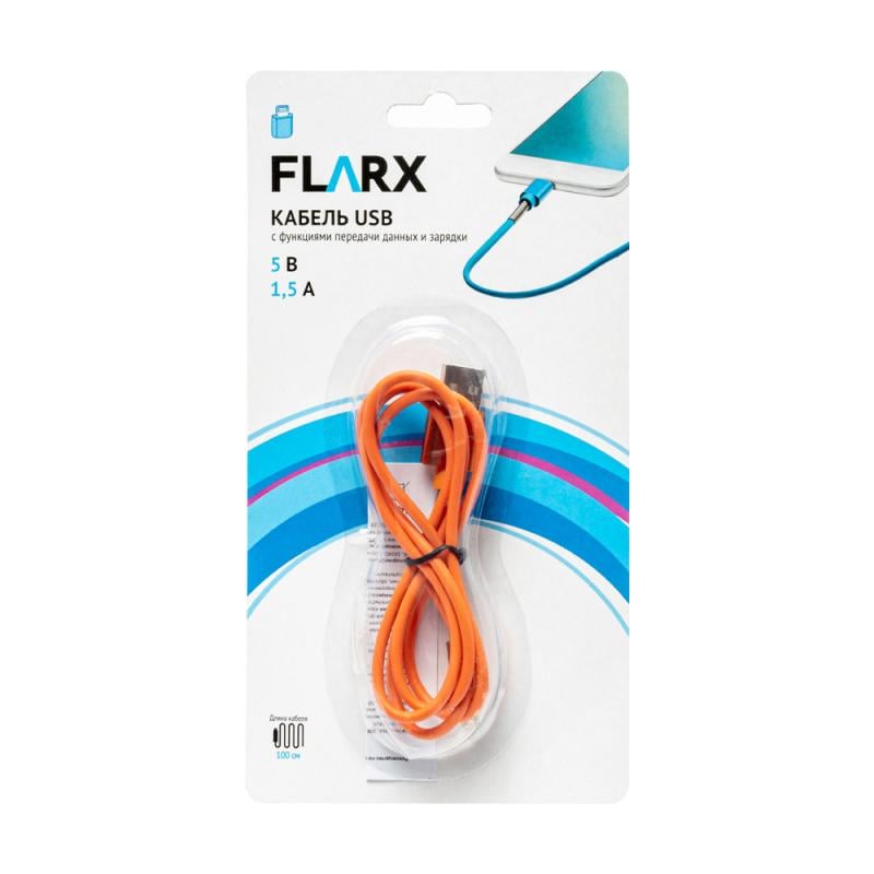 Кабель USB, FLARX, 100 см, в ассортименте