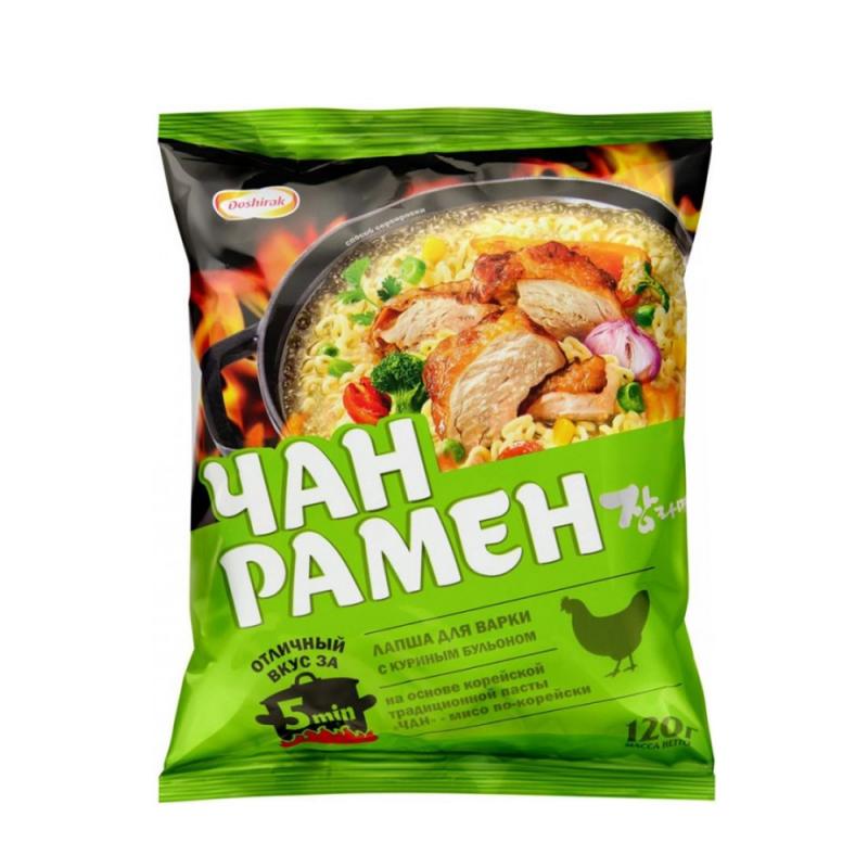 Лапша для варки "Чан Рамен", Doshirak, с куриным бульоном, 120 г