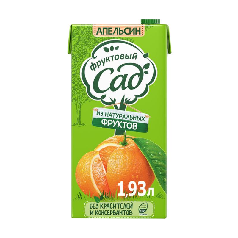 Нектар "Апельсин", Фруктовый Сад, 1,93 л