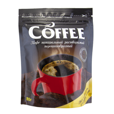 Кофе растворимый порошкообразный, Coffee, 80 г