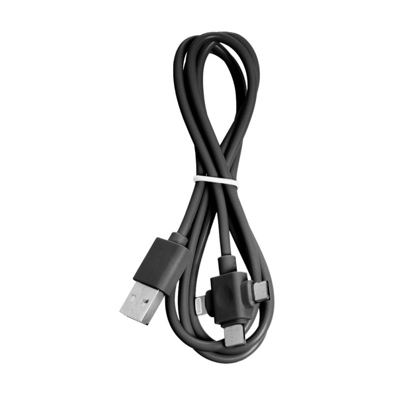 Кабель USB 3 в 1, FLARX, 100 см, в ассортименте