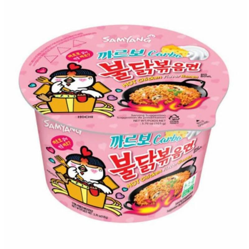 Лапша быстрого приготовления "Hot Chicken Big Bowl Carbonara", SAMYANG, 105 г
