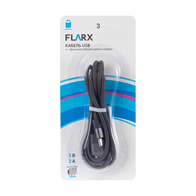 Кабель USB, FLARX, 100 см, в ассортименте