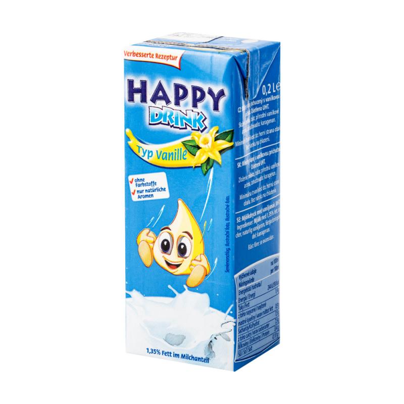 Молочный напиток Happy Drink, ванильный, 0,2 л