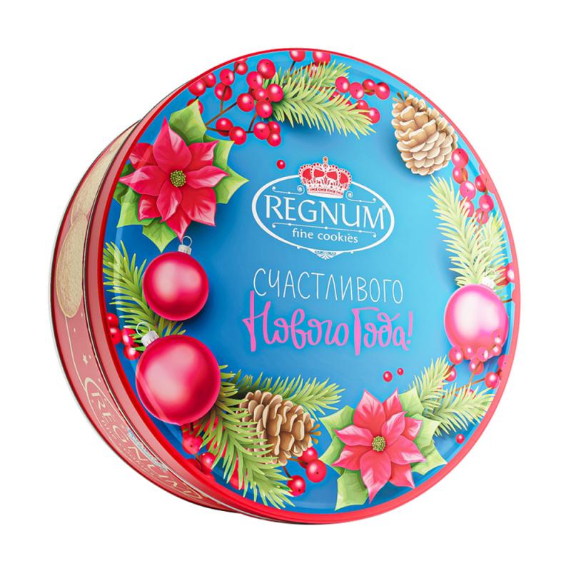 Печенье сдобное, REGNUM, в железной банке, 150 г, в ассортименте