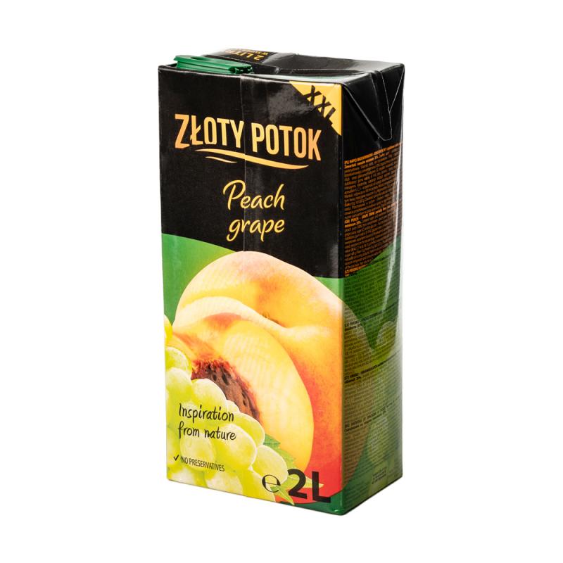 Напиток "Персик/виноград", ZŁOTY POTOK, 2 л