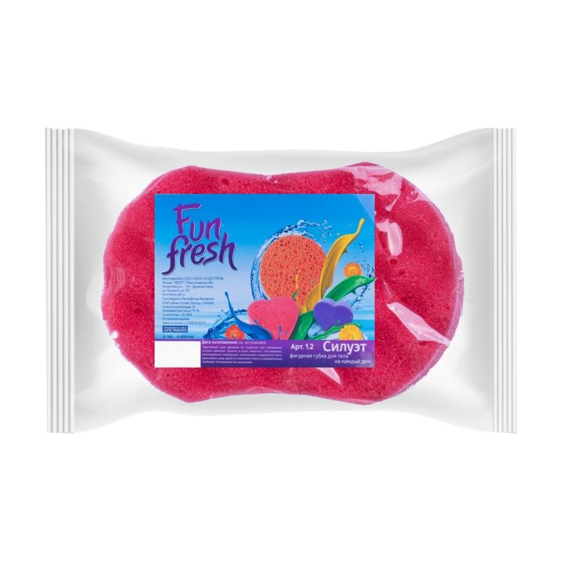 Губка для тела фигурная "Fun Fresh", в ассортименте