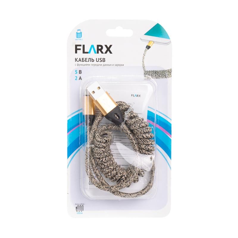 Кабель USB, FLARX, 120 см, в ассортименте