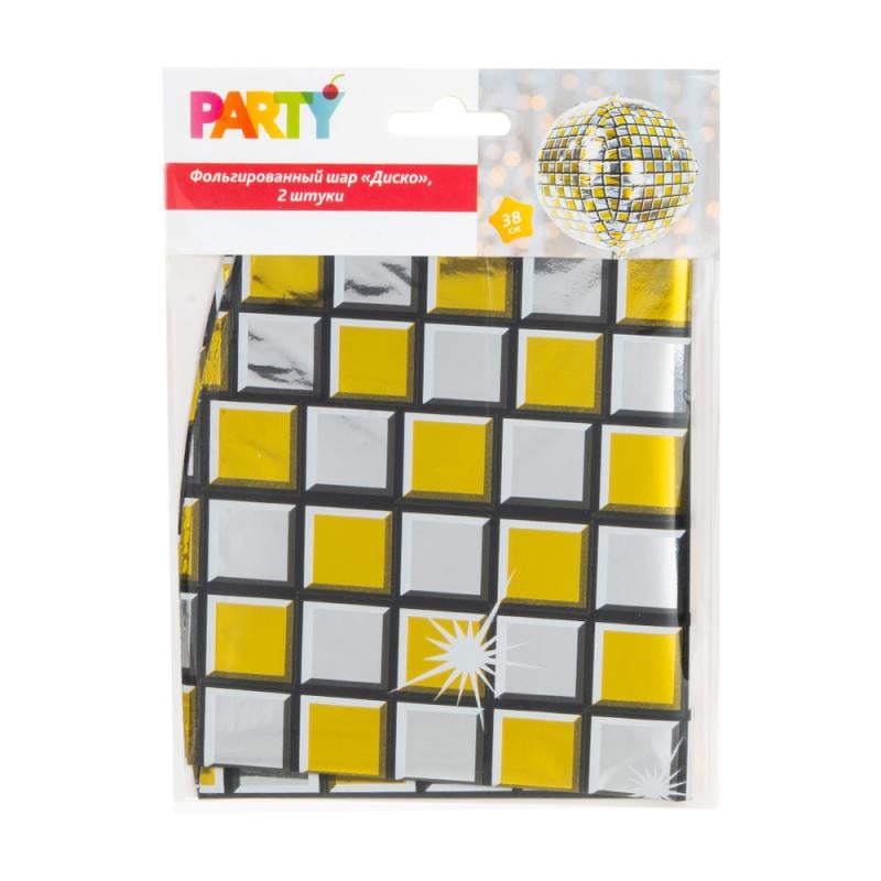 Фольгированный шар "Диско", Party, 2 шт., в ассортименте