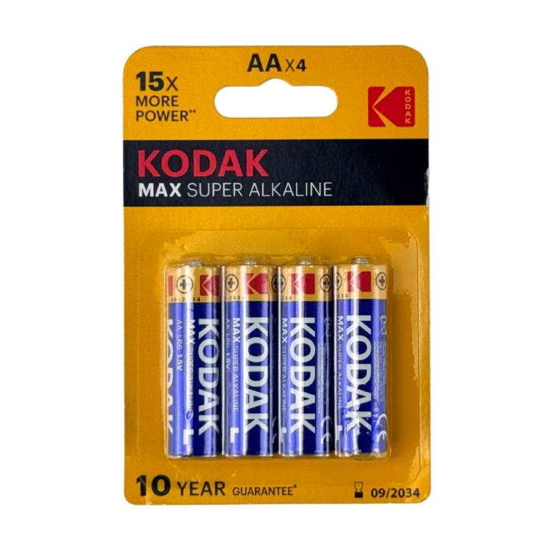 Батарейки KODAK алкалиновые AA, 4 шт
