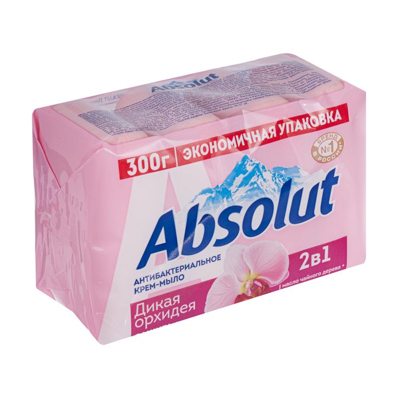 Мыло антибактериальное, Absolut, 300 г (4х75 г), в ассортименте