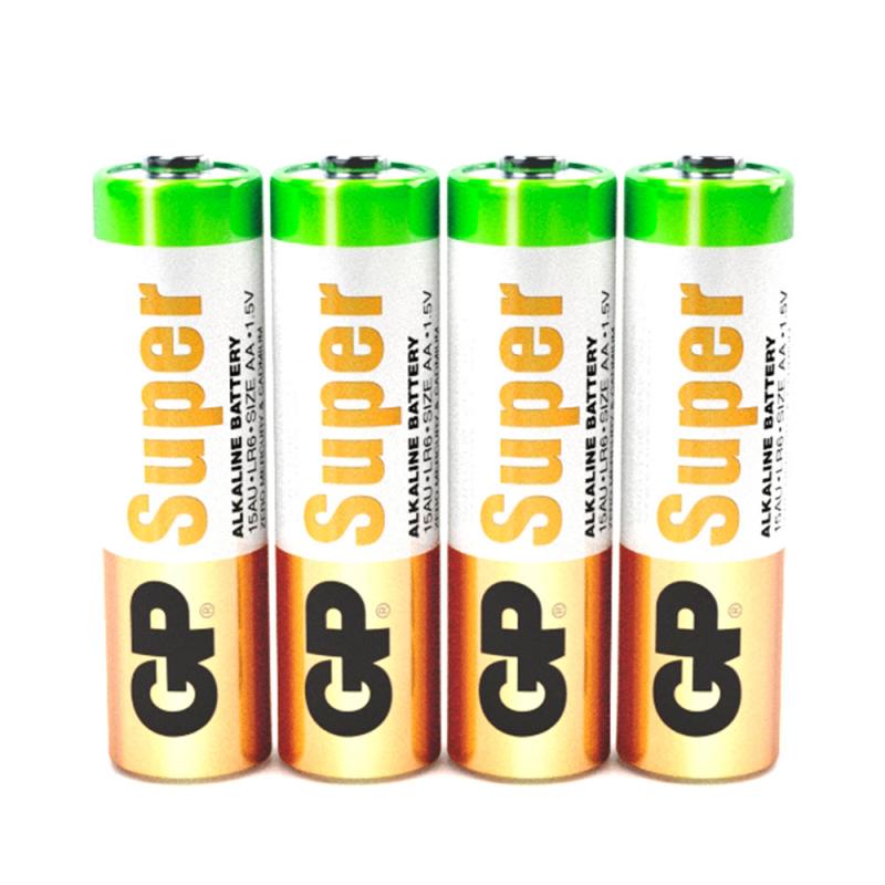 Батарейки алкалиновые "Super", GP, 1,5V, АA, 4 шт.