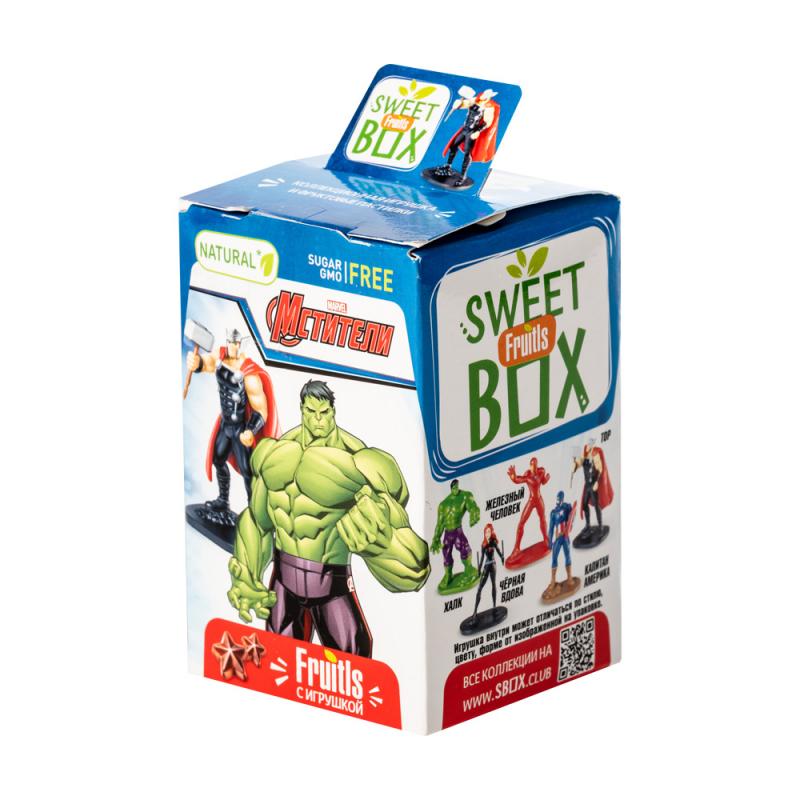 Конфеты желейные Sewwt коробка, с игрушкой, Марвел, 5 г