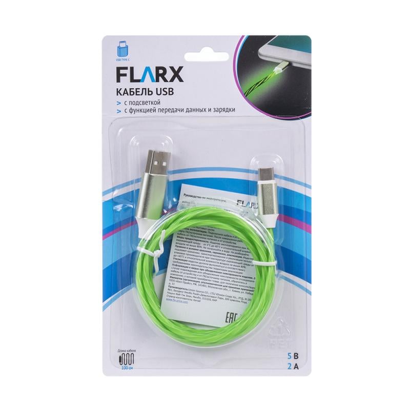 Кабель USB, FLARX, 100 см, в ассортименте