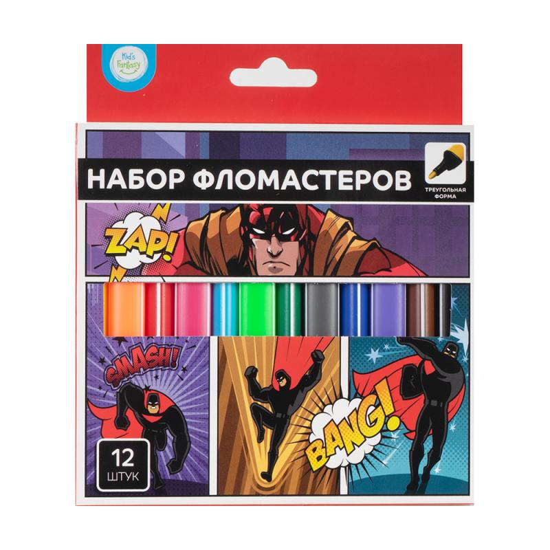 Набор фломастеров, Kid`s Fantasy, 12 шт., в ассортименте