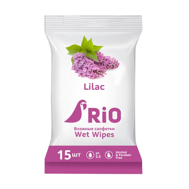 Влажные салфетки, Rio, 15 шт., в ассортименте