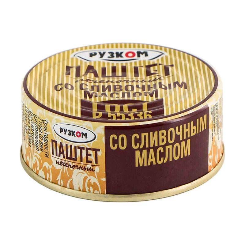 Паштет печёночный со сливочным маслом, Рузком, 100 г