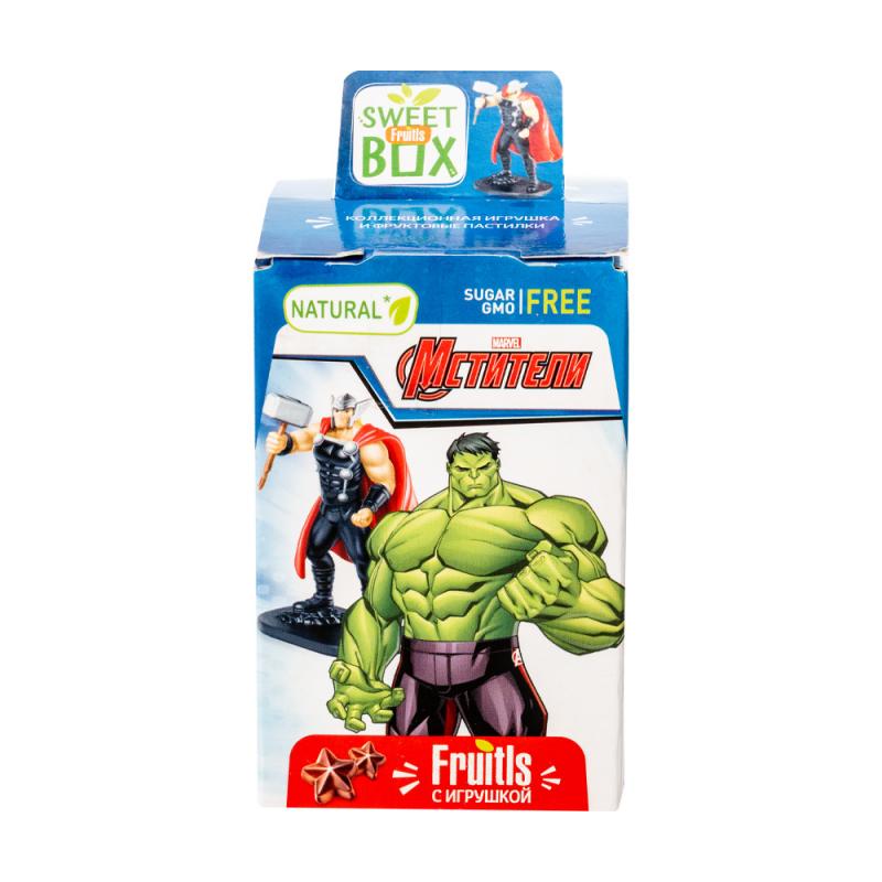 Конфеты желейные Sewwt коробка, с игрушкой, Марвел, 5 г