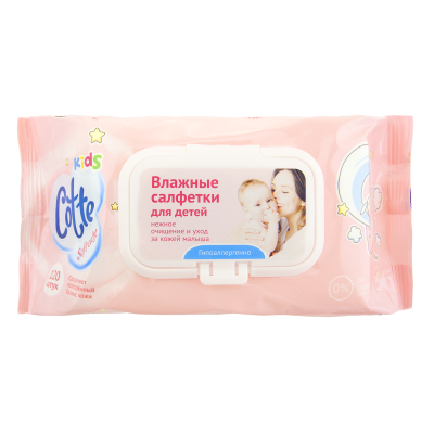 Влажные салфетки для детей Cotte, 120 шт