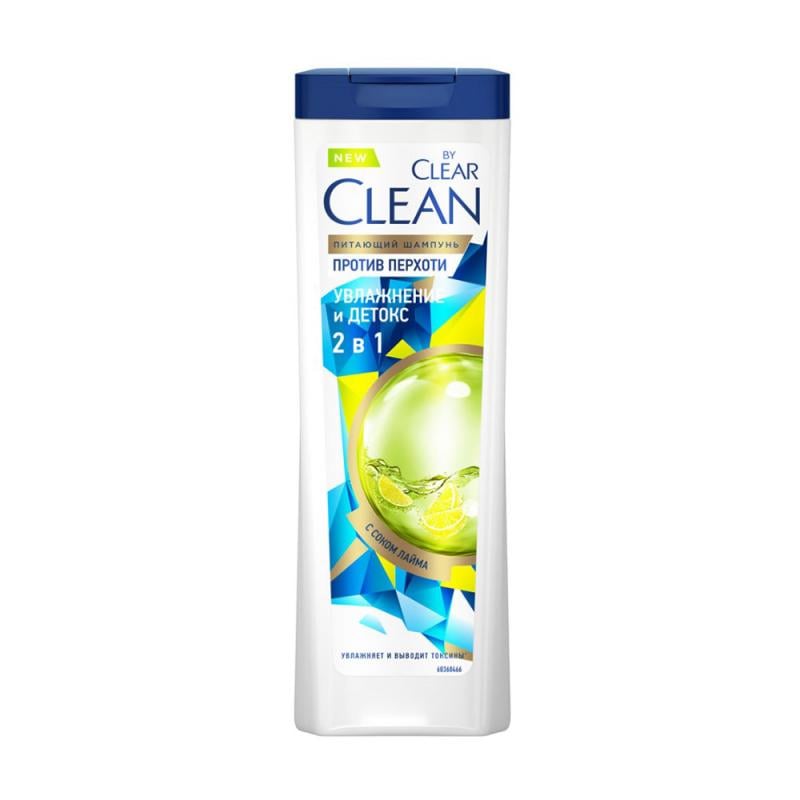 Шампунь для волос "Clean by Clear", 2 в 1, против перхоти, 365 мл, в ассортименте