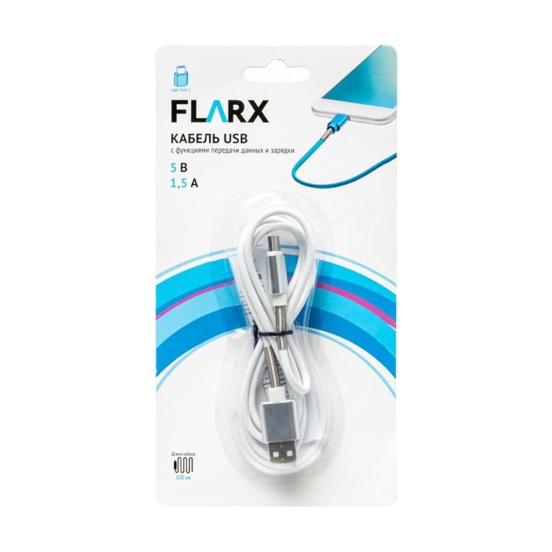 Кабель USB, FLARX, 100 см, в ассортименте