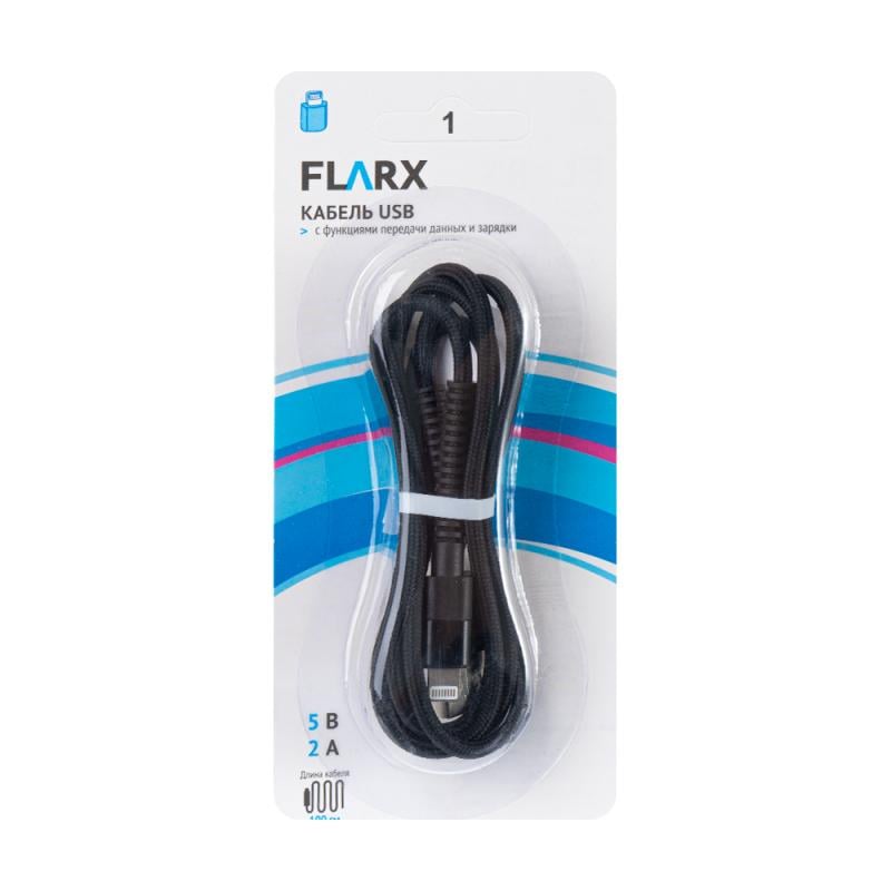 Кабель USB, FLARX, 100 см, в ассортименте