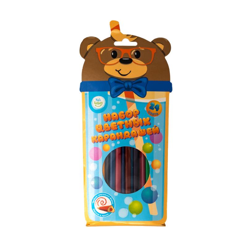 Набор цветных карандашей, Kid's Fantasy, 24 шт., в ассортименте